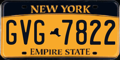 NY license plate GVG7822