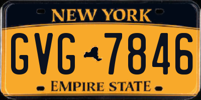 NY license plate GVG7846