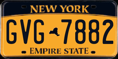 NY license plate GVG7882