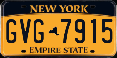 NY license plate GVG7915