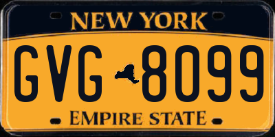 NY license plate GVG8099