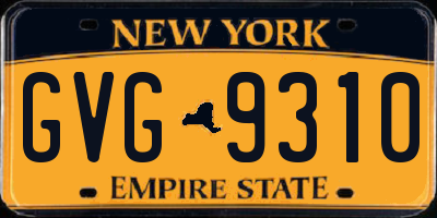 NY license plate GVG9310
