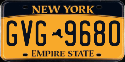 NY license plate GVG9680