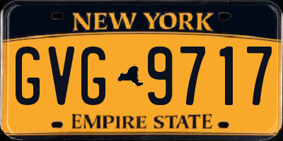 NY license plate GVG9717