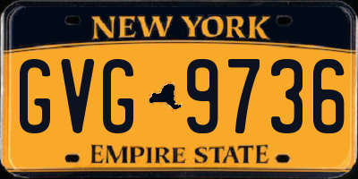 NY license plate GVG9736