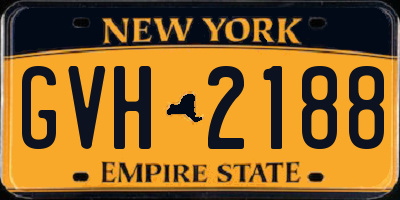 NY license plate GVH2188