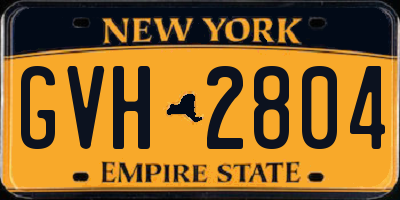 NY license plate GVH2804