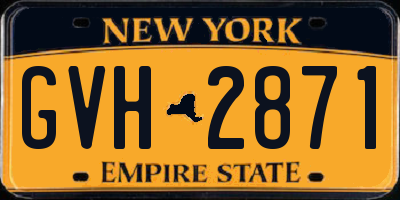 NY license plate GVH2871