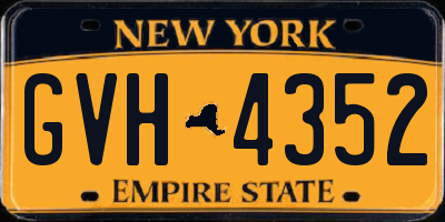 NY license plate GVH4352