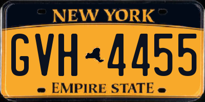 NY license plate GVH4455