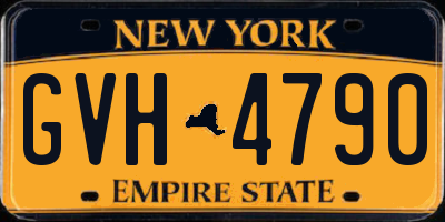 NY license plate GVH4790