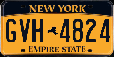 NY license plate GVH4824