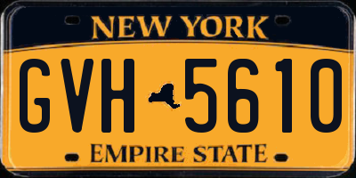NY license plate GVH5610