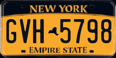 NY license plate GVH5798