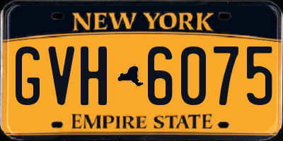 NY license plate GVH6075