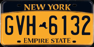 NY license plate GVH6132