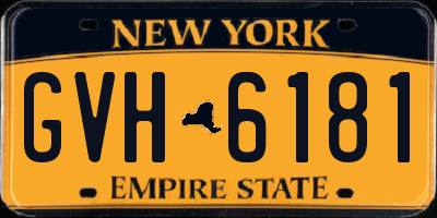 NY license plate GVH6181