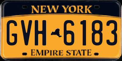NY license plate GVH6183