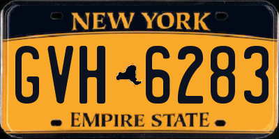 NY license plate GVH6283