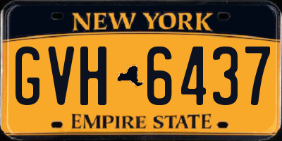 NY license plate GVH6437