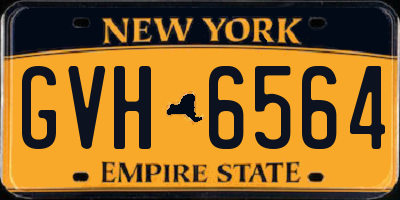 NY license plate GVH6564