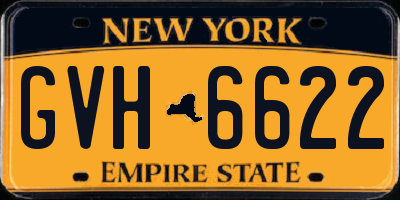 NY license plate GVH6622