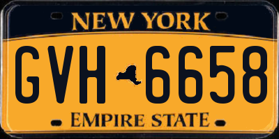 NY license plate GVH6658