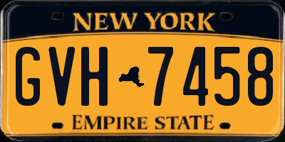 NY license plate GVH7458