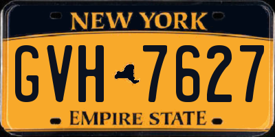 NY license plate GVH7627
