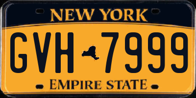 NY license plate GVH7999