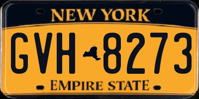 NY license plate GVH8273