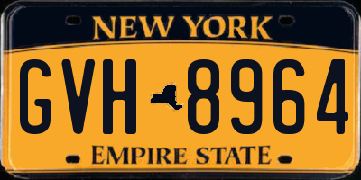 NY license plate GVH8964