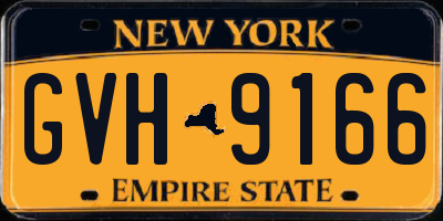 NY license plate GVH9166