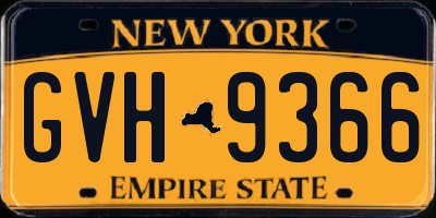 NY license plate GVH9366
