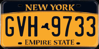 NY license plate GVH9733