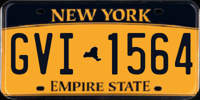 NY license plate GVI1564