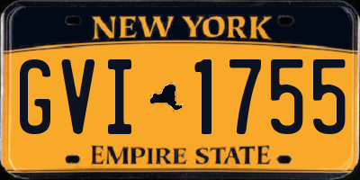 NY license plate GVI1755