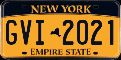NY license plate GVI2021