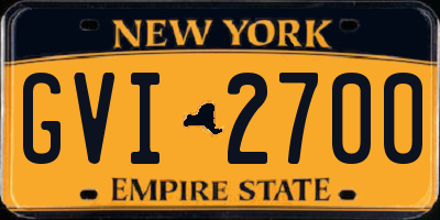 NY license plate GVI2700
