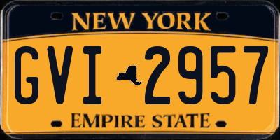 NY license plate GVI2957