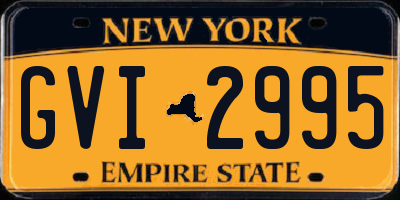NY license plate GVI2995