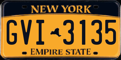 NY license plate GVI3135