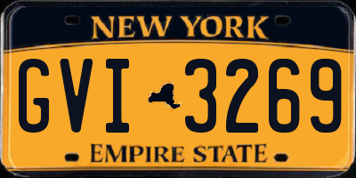 NY license plate GVI3269