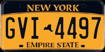 NY license plate GVI4497