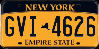 NY license plate GVI4626