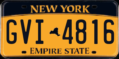NY license plate GVI4816