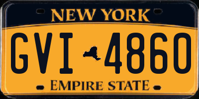 NY license plate GVI4860
