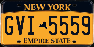 NY license plate GVI5559