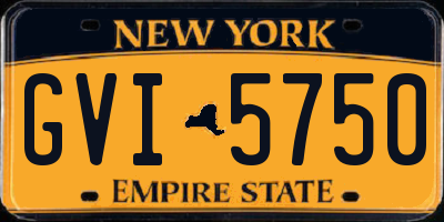 NY license plate GVI5750
