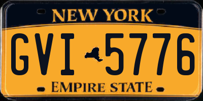 NY license plate GVI5776